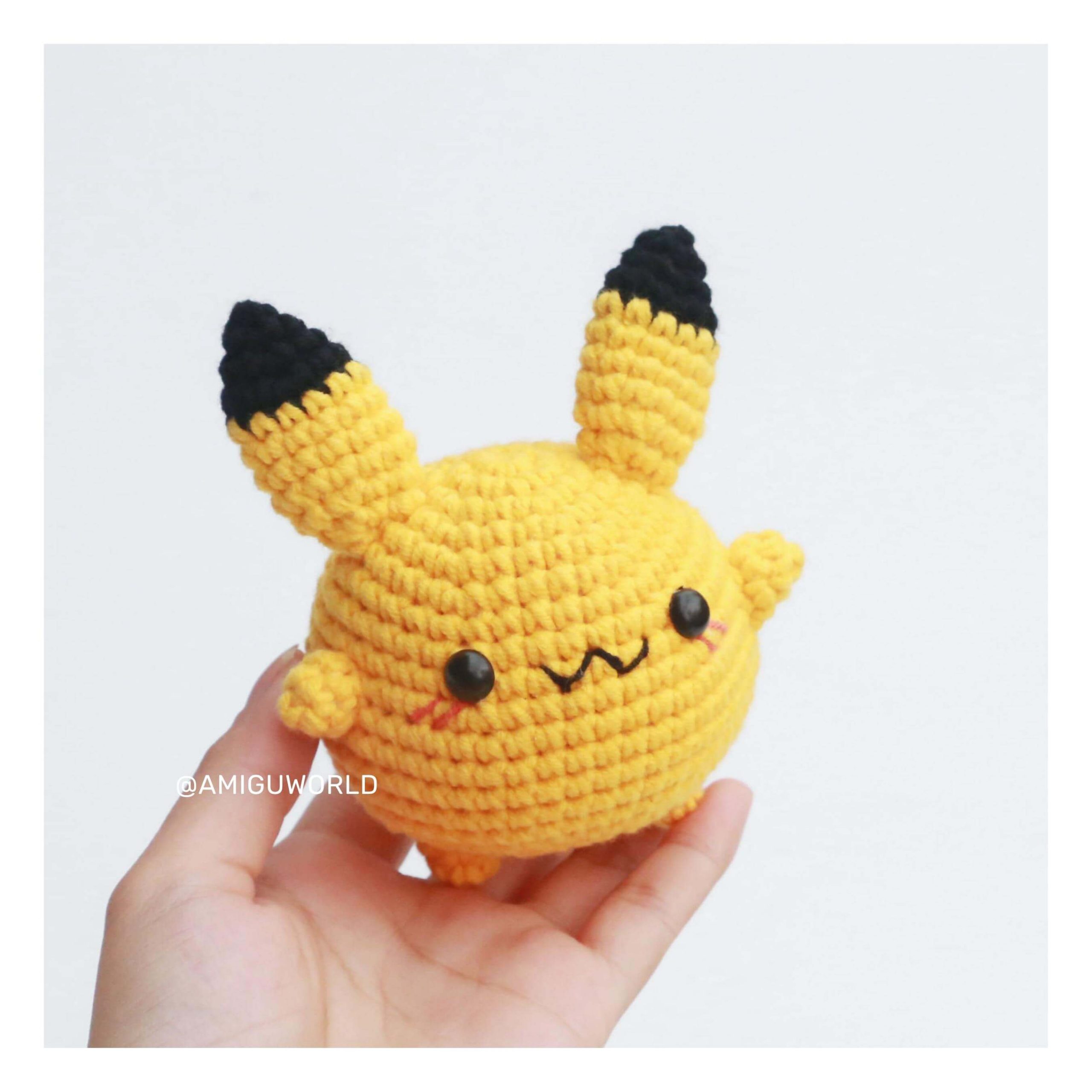 Pikachu - Pokémon, Crochet Pattern, Amigurumi Tutorial PDF in English, AmiguWorld - Amigurumi Patterns